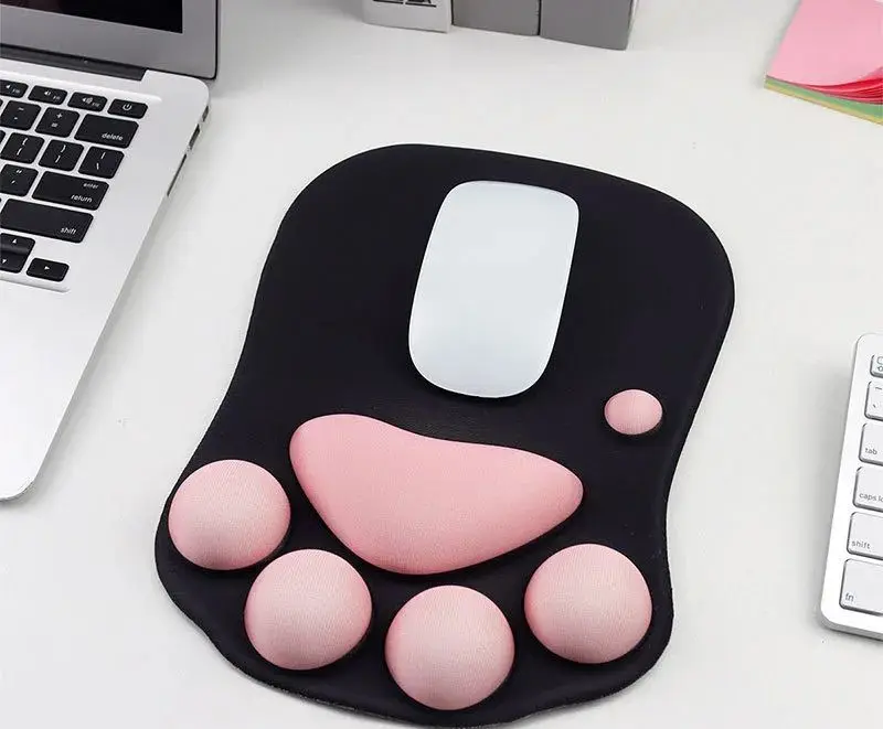 

Cute Cat paw mouse pad Wrist pad 3D cartoon cat paw silicone mouse pad non-slip waterproof soft solid mouse pad