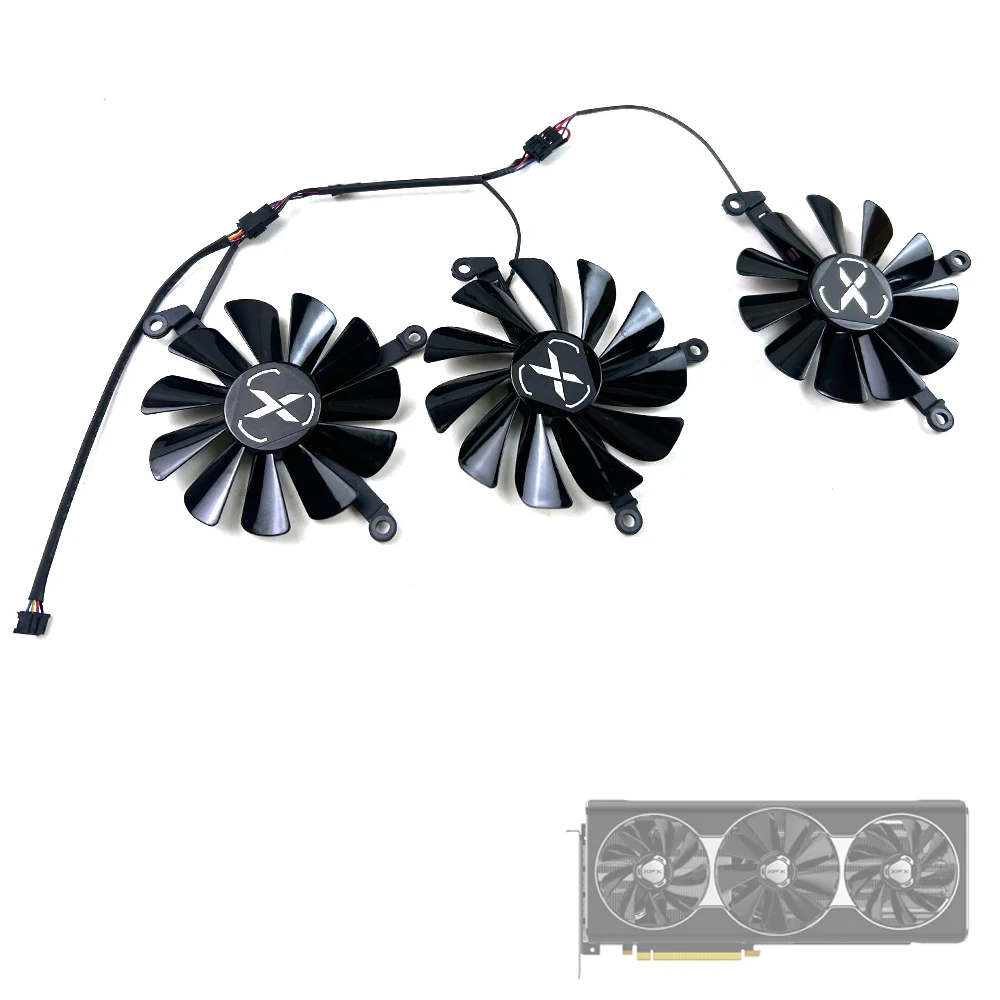 Cooling Fan DIY 95MM 85MM CF1010U12S RX 5700 XT GPU 3FANS  For XFX RX 5600 XT 5700 XT 5700 THICC III Graphics card fans