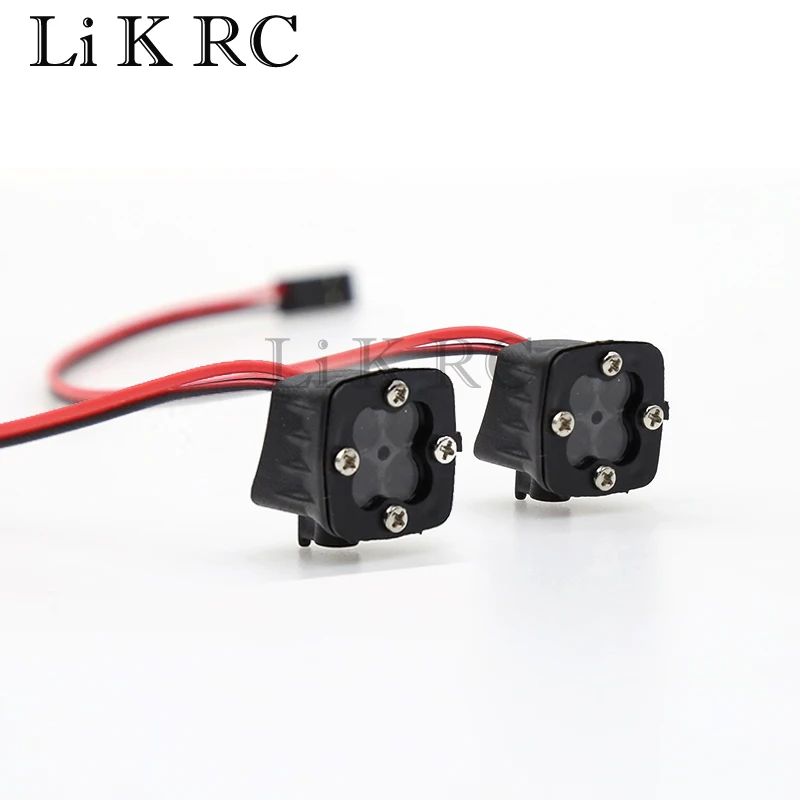 

KYX Racing 4 светодиодный Square Lamp for 1/7 1/8 1/10 RC Car Accessories Axial SCX10 II TRX4 светильник 7,2-12V