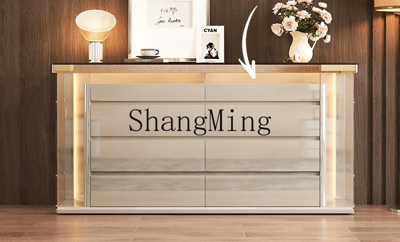 

FG bedroom minimalist bedside bucket cabinet against the wall locker light luxury eight bucket cabinet