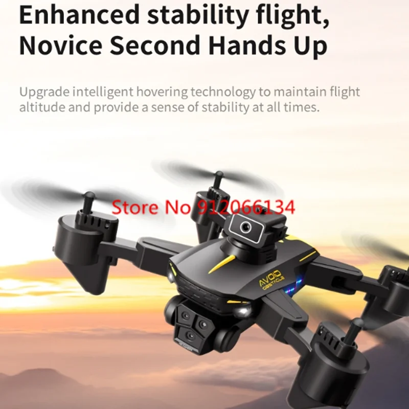 Drone télécommandé à 3 caméras pour éviter les obstacles 8K, flussoir optique 2.4G, trajectoire de vol sans tête, WIFI FPV RC, quadrirotor