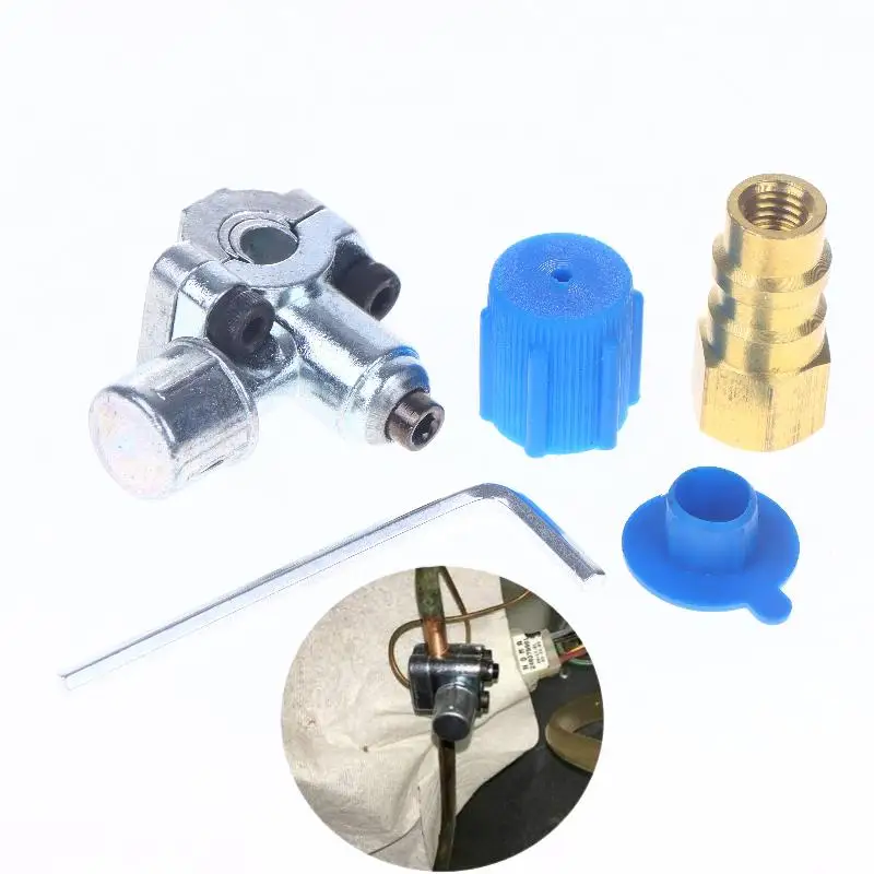 New 1/2 Sets Zinc Alloy Piercing Tap For Refrigerant GPV31 BPV-31 Cap Valve Kit Accessories BPV31 BPV31D With Dust Cap