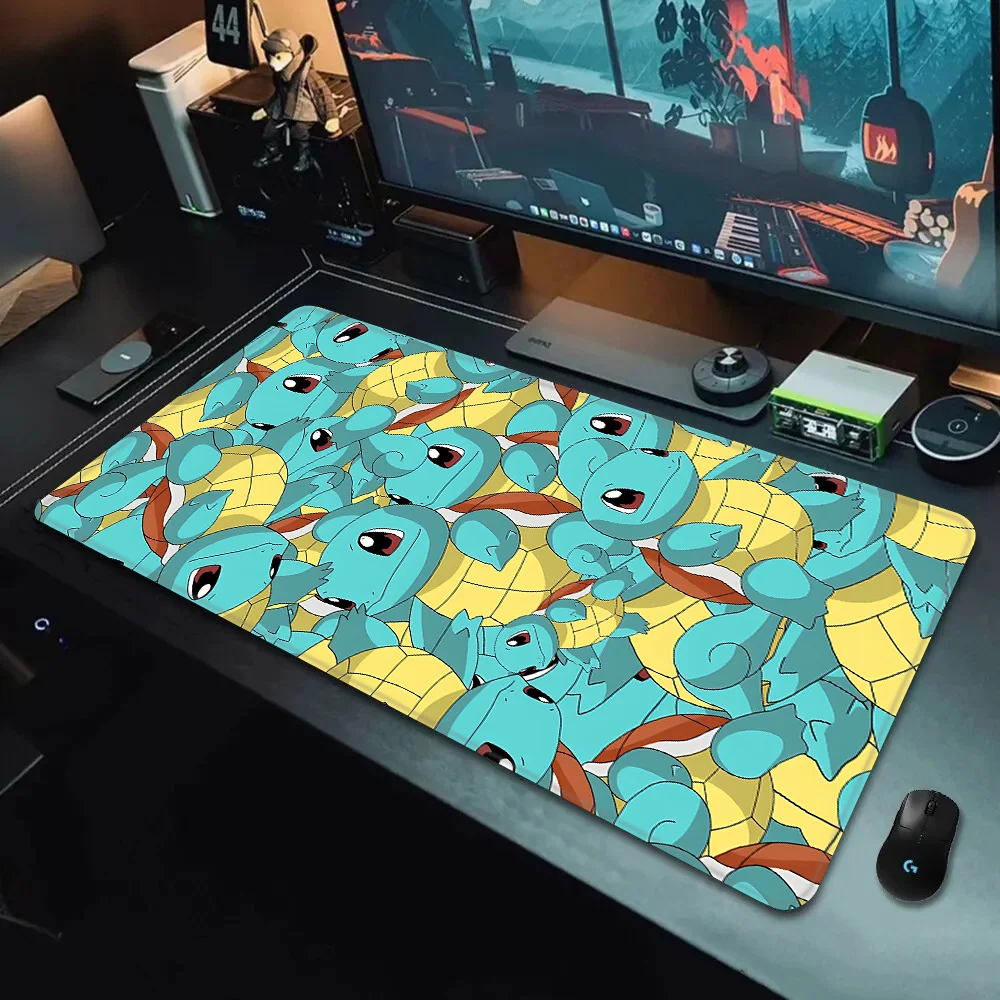 B-Blue Squirtles Mousepad HD Printing Computer Gamers Locking Edge Non-slip Mouse Pad XXL90x40cm Keyboard PC Desk Pad