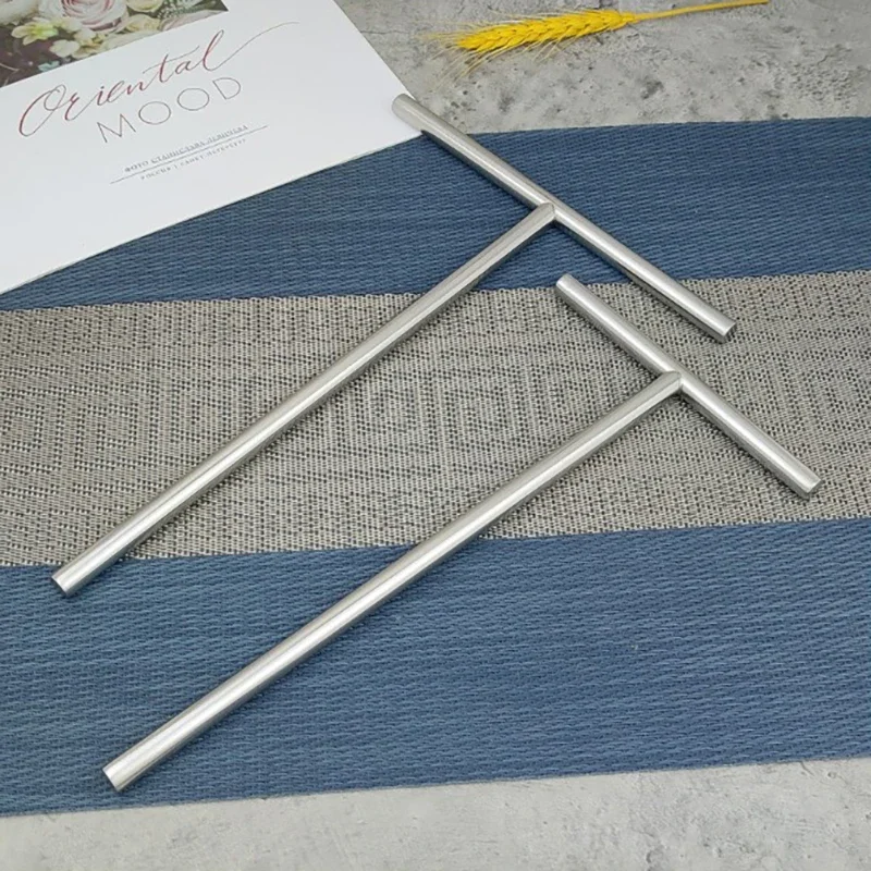 Stainless Steel Crepe Spatula Pancake Turner T-Maker Tool Brownie Icing Stick Cake Shape Rake Kitchen Pan Utensils