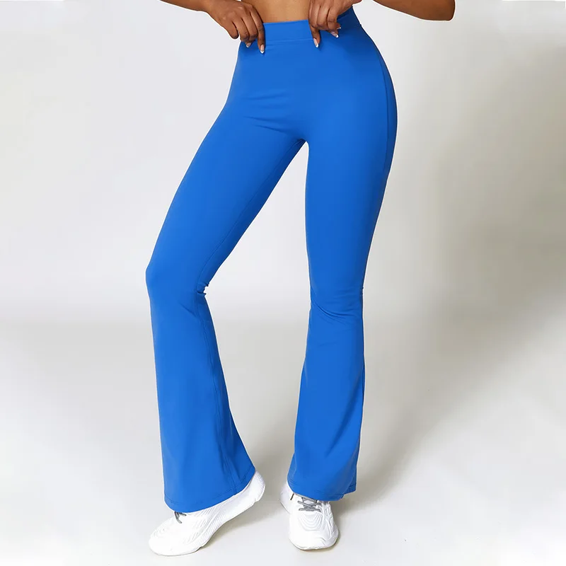 TRY TO BN Pantaloni da Yoga svasati Fitness V Back Scrunch Leggings vita alta allenamento palestra pantaloni da corsa Jogging collant attivi donna