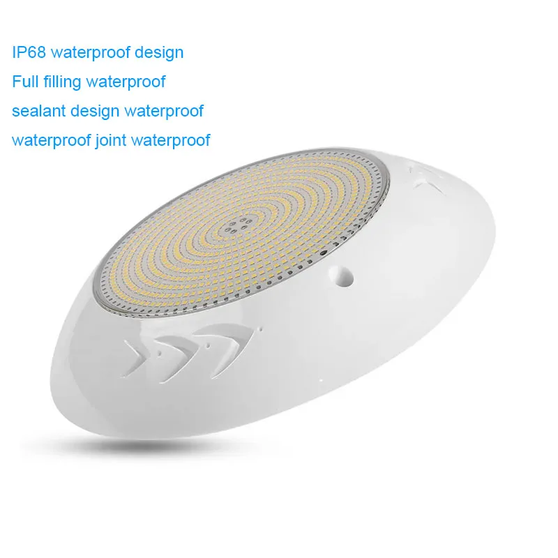 

Outdoor RGB 12V Wall Mounted Flat PC Resin Lamp Remote Control IP68 Rated Waterproof 2 Wires Underwater Led Swimming Pool Light