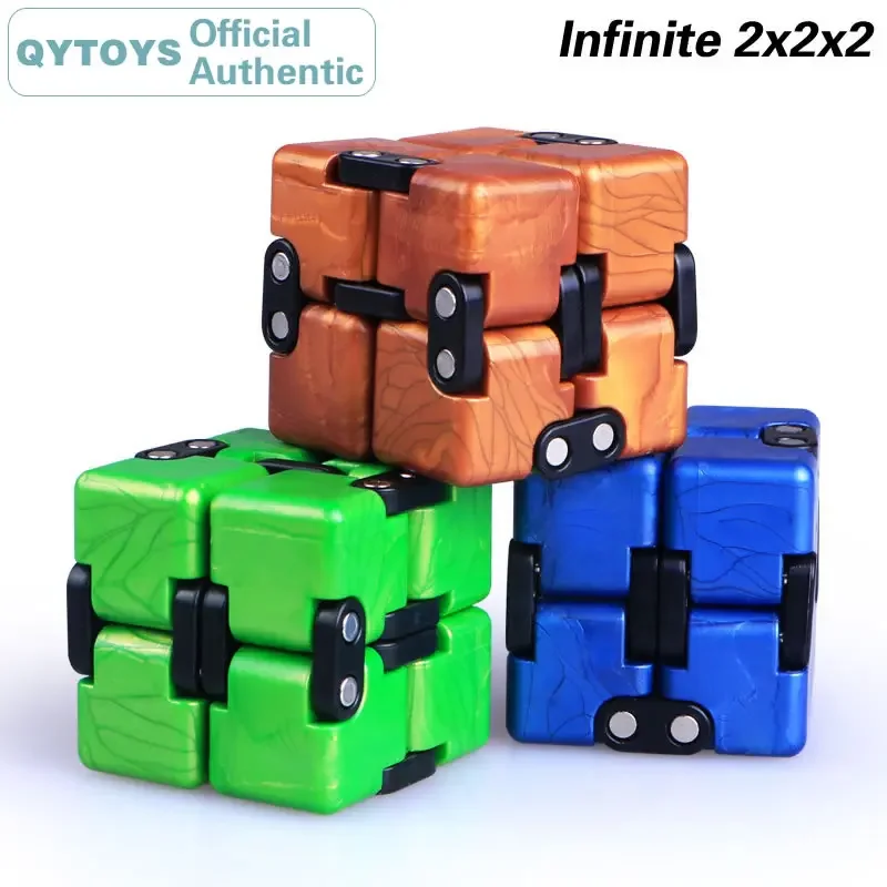 QYTOYS 무한 2x2x2 매직 큐브 2x2 네오 스피드 퍼즐 릴리스 스트레스 압력 AntiStress 교육 완구 어린이를위한