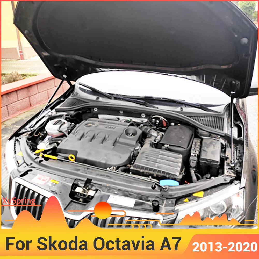 Amortyzatory maski (odbojniki gazowe) do Skoda Octavia A5 A7 Fabia Rapid Kamiq Karoq Yeti, 2007-2026, przód
