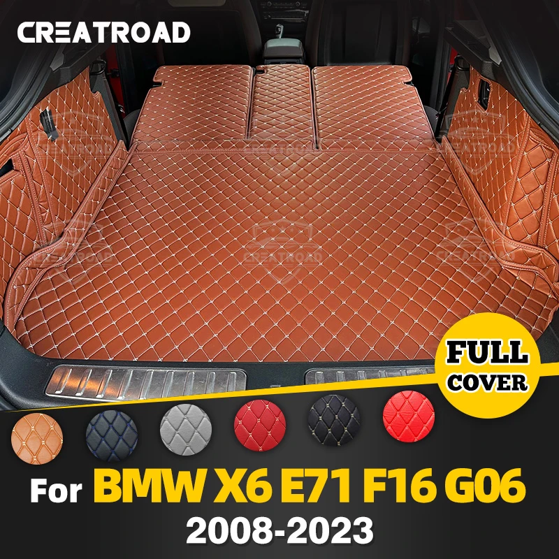 

Для BMW X6 E71 2008-2014 F16 2015-2019 G06 2020-2023 автоматический коврик для багажника с полным покрытием, автомобильный багажник, аксессуары для интерьера