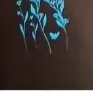 1/6 Lembar Stiker Tato Bercahaya Biru Tahan Air Sementara untuk Jari, Pergelangan Tangan, Seni Tubuh, Tato Kupu-kupu Palsu