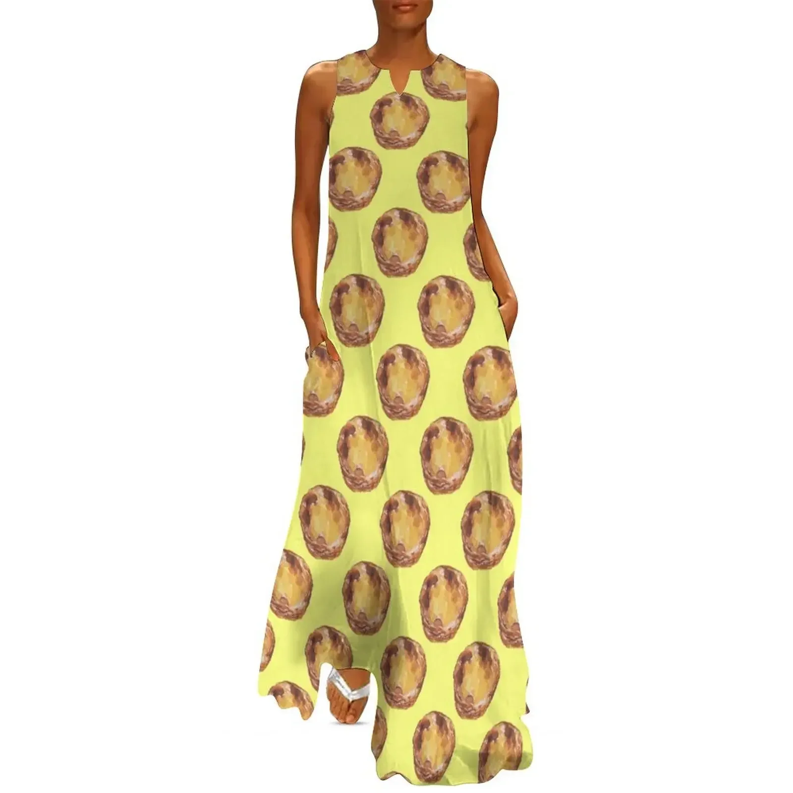 

Pastel-de-nata portuguese tart yellow Long Dress dress dresses evening dress woman Elegant gown