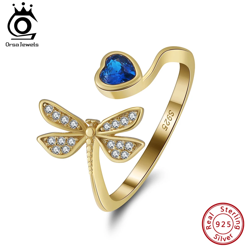 Женские открытые кольца с фианитом ORSA JEWELS 925, украшения из драгоценных камней SR329