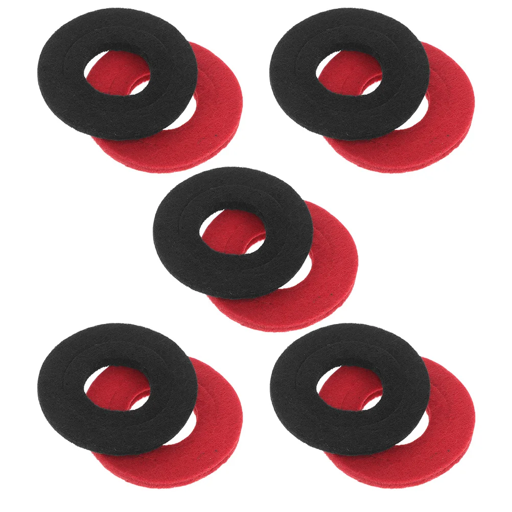 

10pcs Terminal Washers Felt Pads For Car Truck Vehicle Top Post Protection Shock Absorption Universal Insulation Gasket