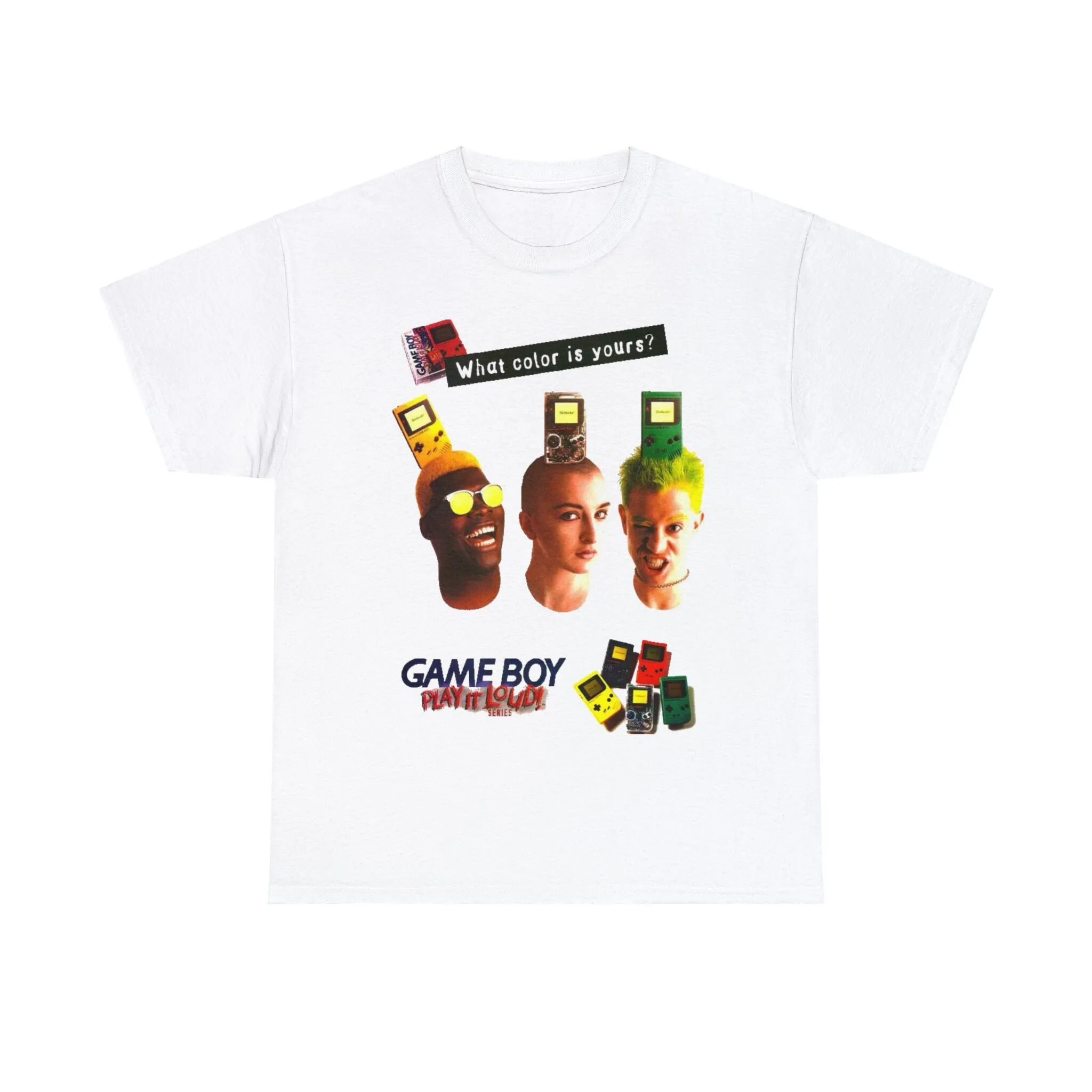 Gameboy Play It Loud Unisex Heavy Cotton Tee