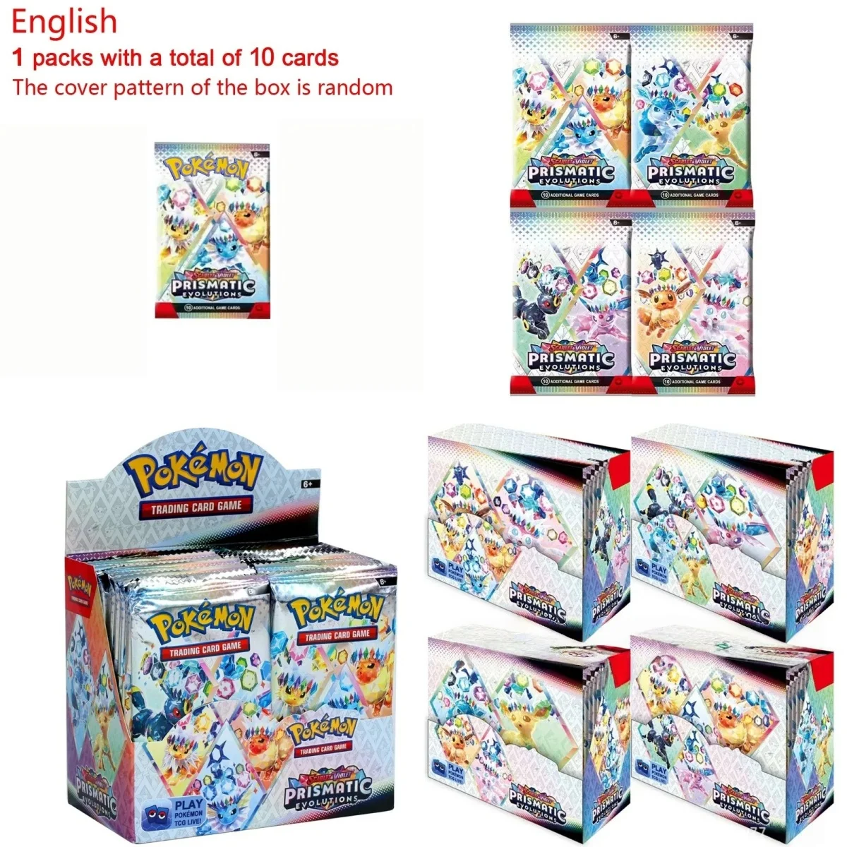 

360Pcs/Set Pokemon Card MEGA ASCEND HEROES Prismatic Evolutions Scarlet Violet 151 English Booster Battle Transaction Card Gifts