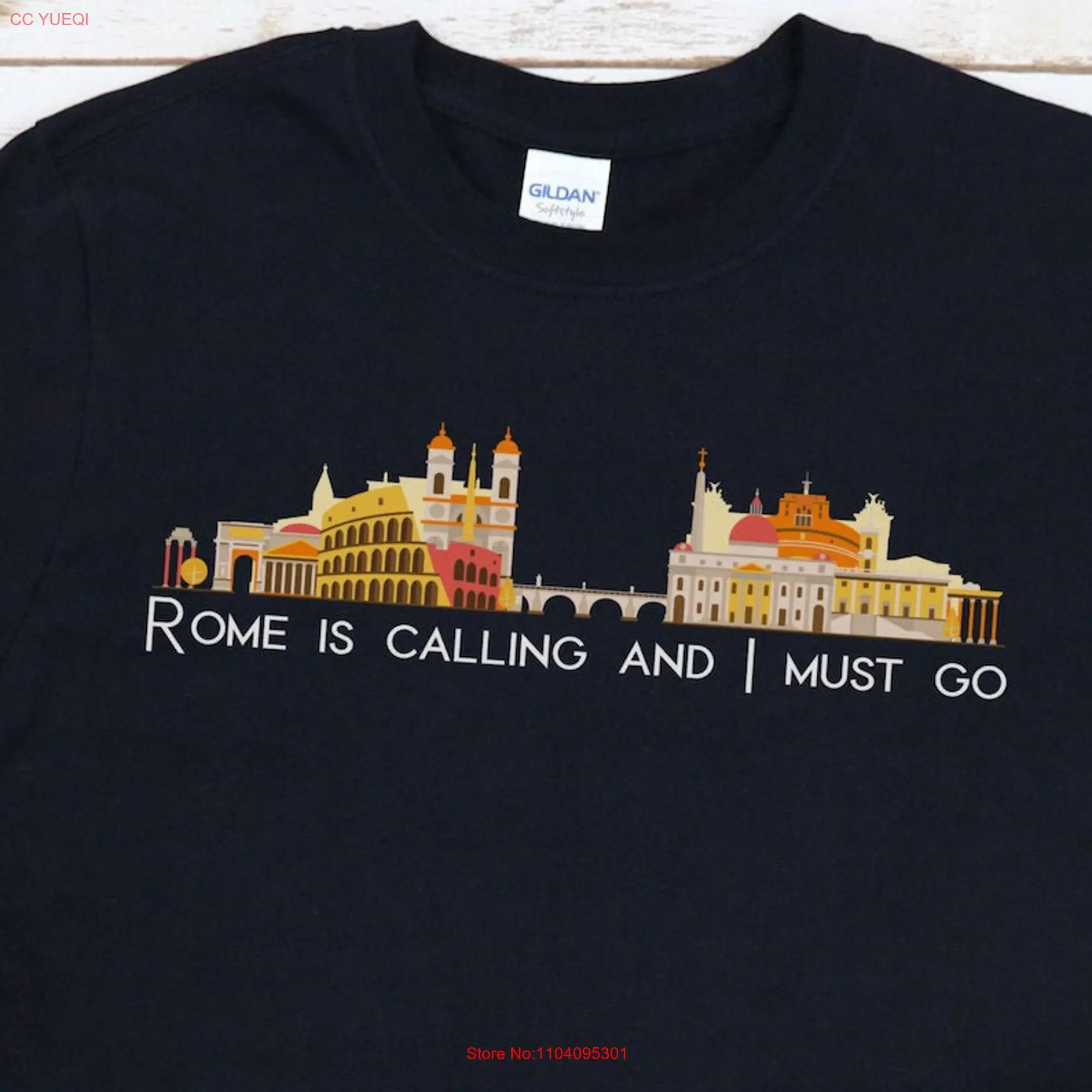 Rome is Calling and I Must Go City T Shirt Italian Heritage Pride Traveler World Wanderlust long or short sleeves