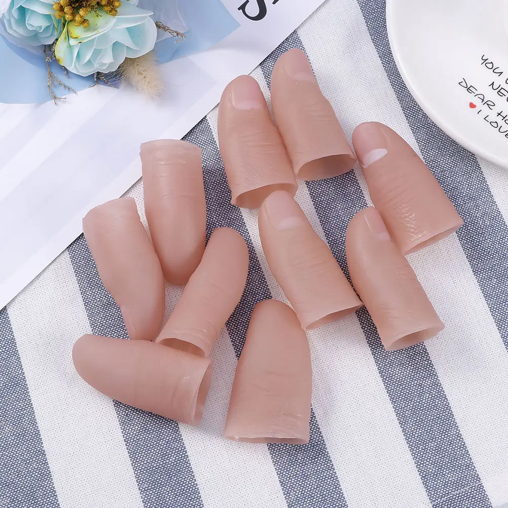 

20 Pcs Fake Hand to Practice Nails Appearing Finger Toy Artificial Fingers Playthings