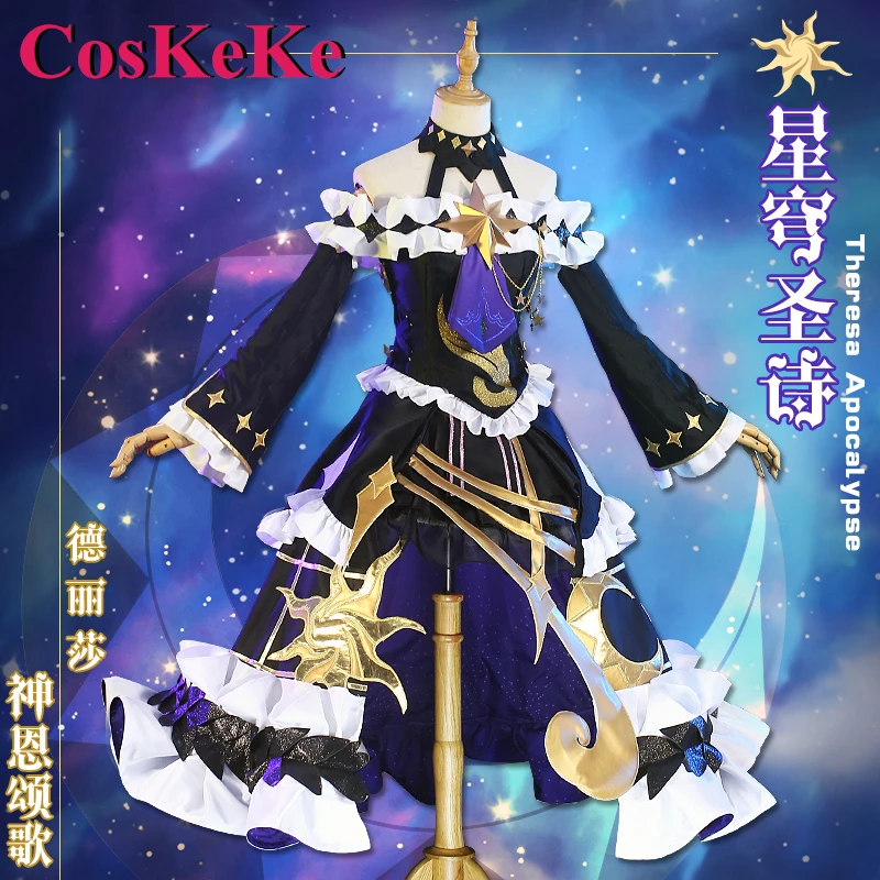 

CosKeKe Theresa Apocalypse Cosplay Game Honkai Impact Costume Sweet Gorgeous Forlmal Dress Halloween Party Role Play Clothing