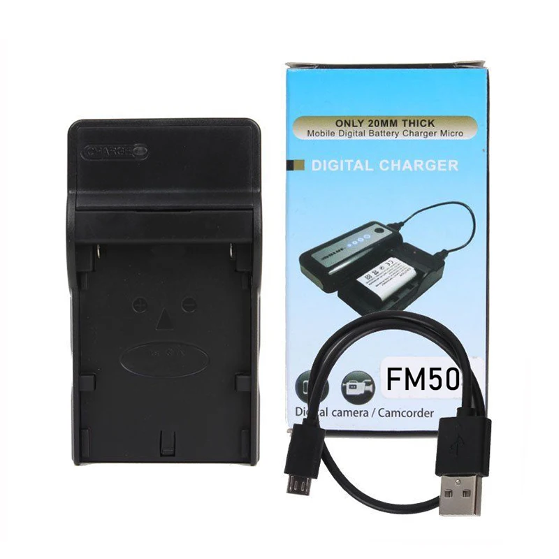 FM50 F550 F750 F970 USB battery charger + Cable for Sony NP-FM500H NP-FM70 NP-FM90 BC-VM50 NP- F550 F750 F770 F970