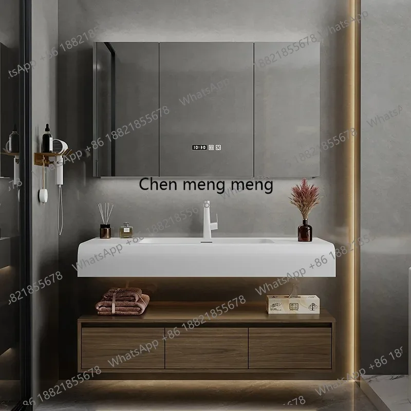 Vintage Wooden Bathroom Cabinet Convenience High Art Bathroom Cabinet Richly Wash Bathroom Furniture