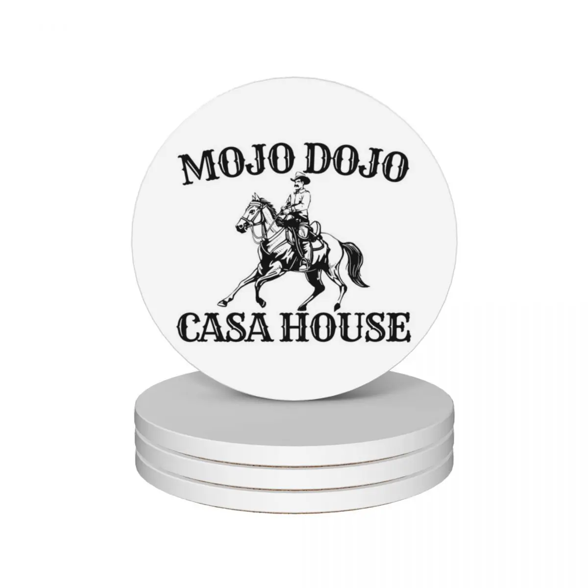 

Dojo mojo casa home Ceramic Coasters (Set of 4) mug mat cute set cute kitchen Creative Coasters