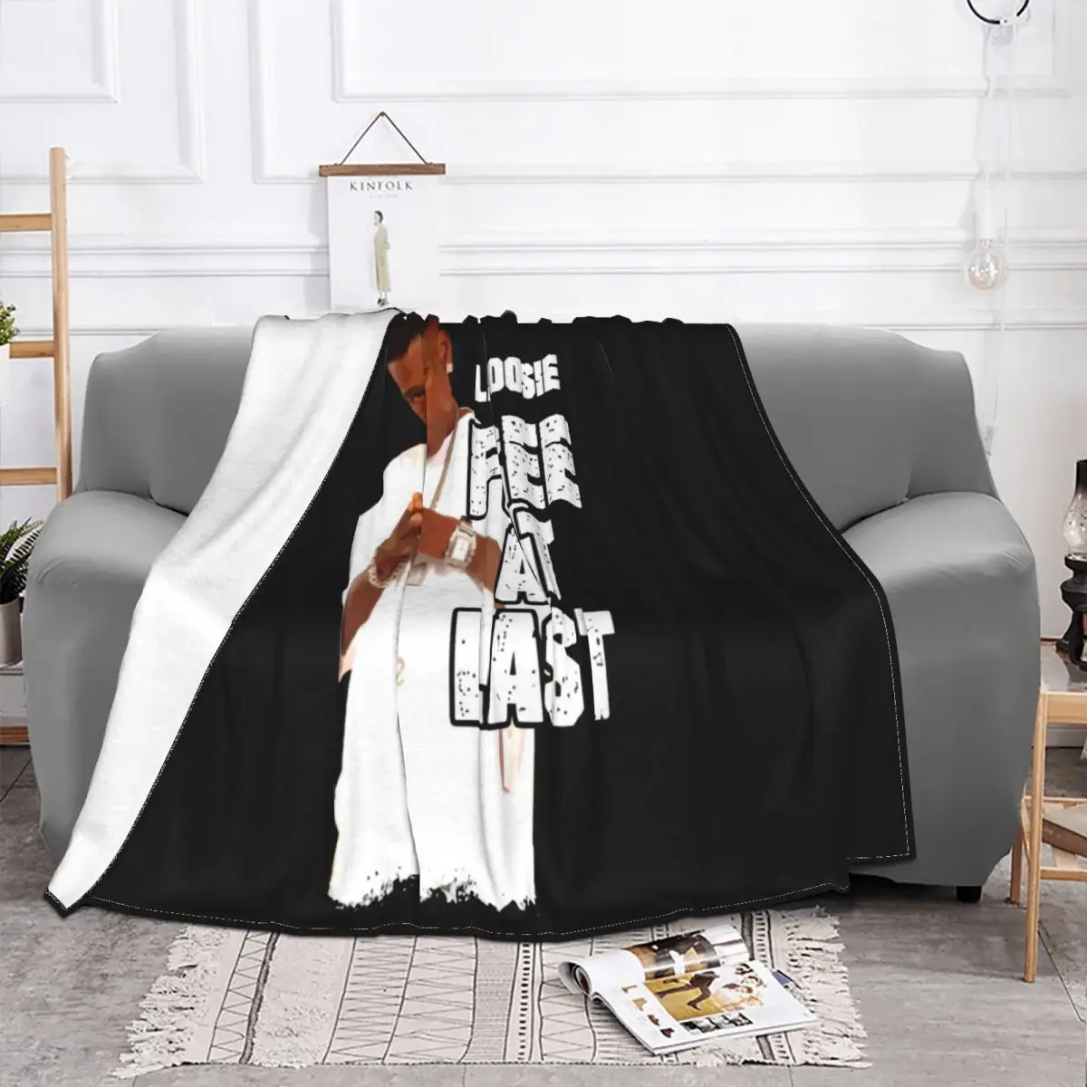 Lil Boosie Free At Last Grunge Font Swea Women Men Crewneck Dj 3D Homme New Print Top Youth Throw Blanket