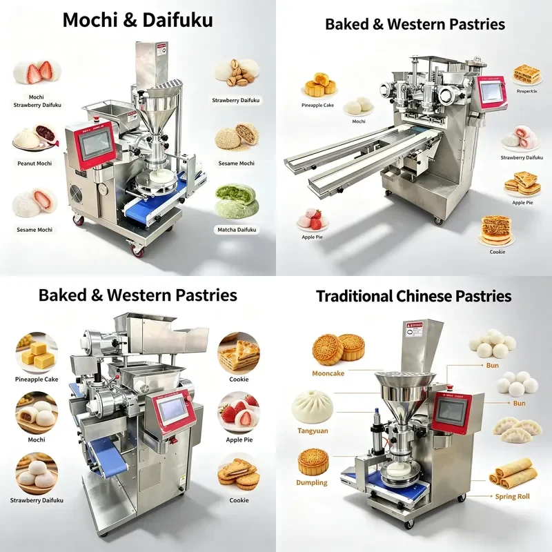 Automatic Arabian Dessert Filling and Forming Machine for Mamur Jujube Cake Kubaibei Processing