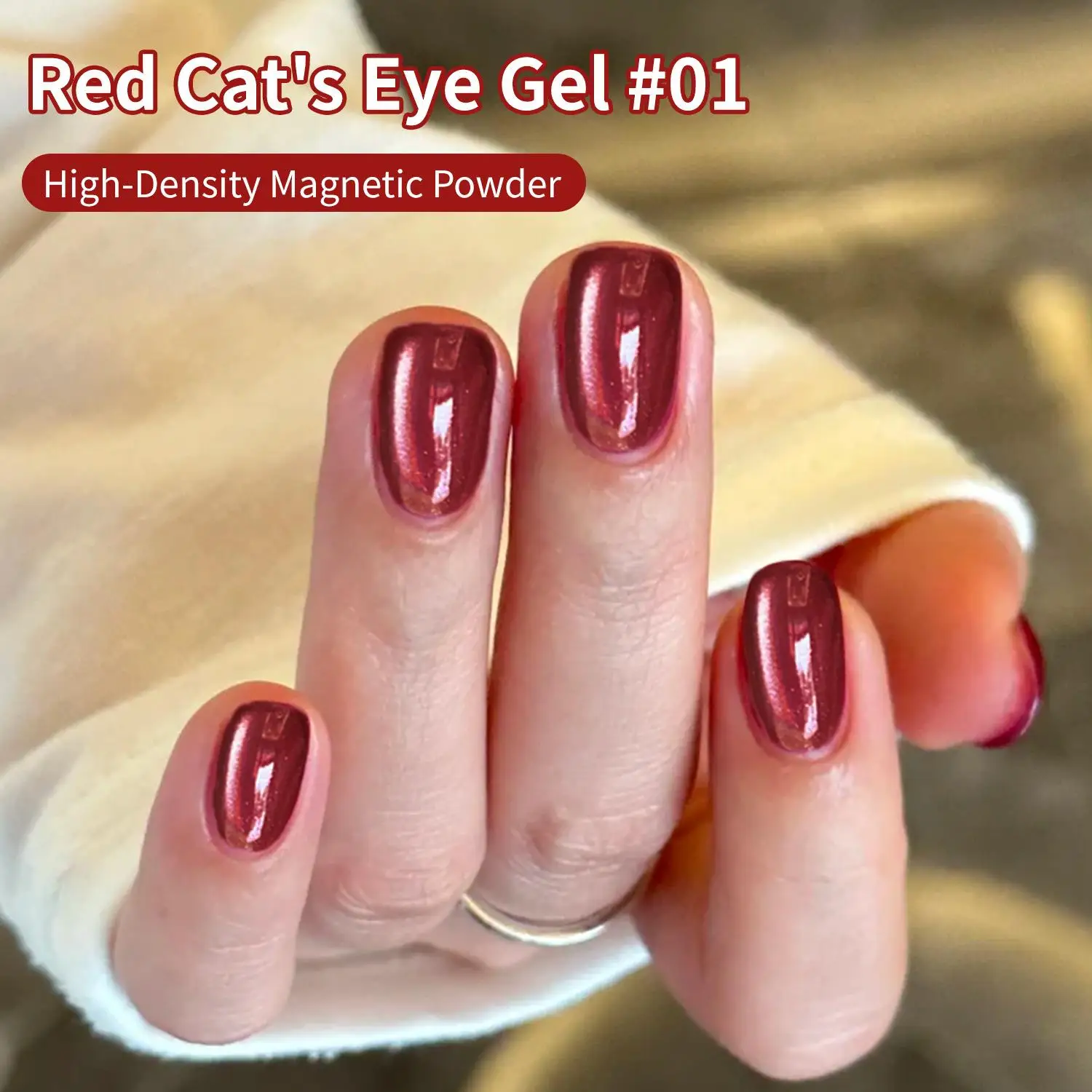 1 قطعة عيد الميلاد روبي الأحمر القط العين هلام مسمار البولندية إثارة الزجاج حبة المغناطيسي مسمار البولندية 2026 السنة الجديدة نقع قبالة UV LED جيل للأظافر #3