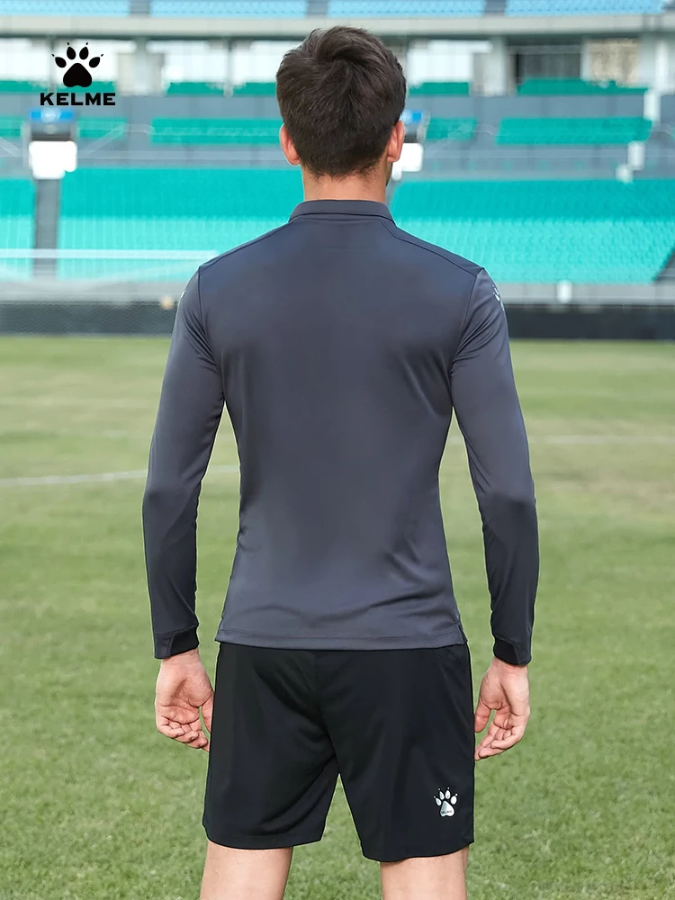 Kelme Long Sleeved Referee Uniform Autumn And Winter Training Sportswear Professional Football Basketball Referee Suit Set