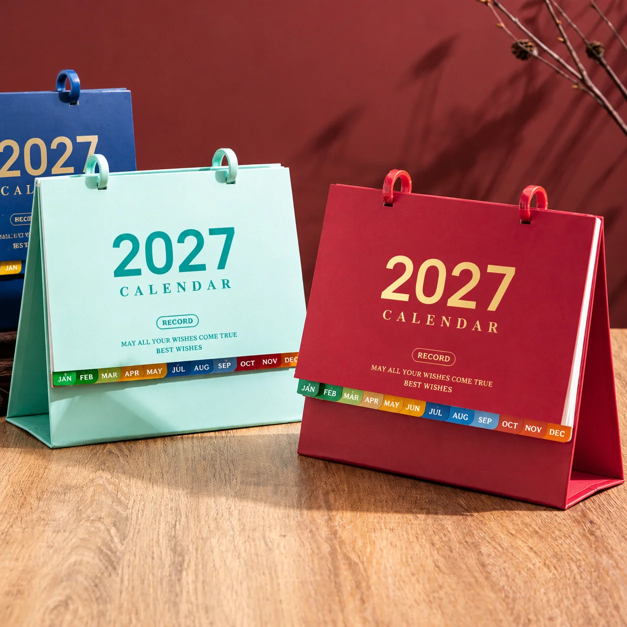 2027 Portable Large Standing Desk Calendar Office Notes Monthly Calendar Planner Annual Decorative Flip Calendar Study Room