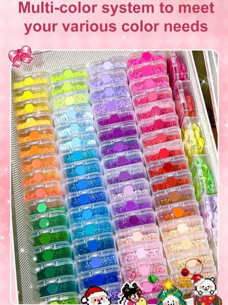 Kit completo de artesanato de contas Perler DIY 3D intertravando contas Perler brinquedo educativo para crianças