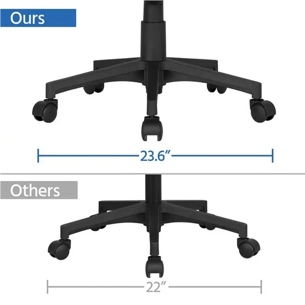 Silla de oficina ergonómica de malla con respaldo medio, altura ajustable, azul 2024 caliente