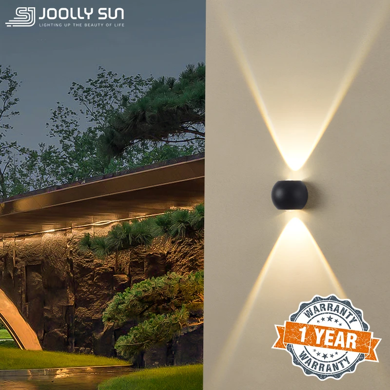 

Joollysun Exterior Wall Sconce Waterproof Outdoor Lighting Yard Corrid Garden Decoration LED Modern Lamp for Balcony Porch Patio