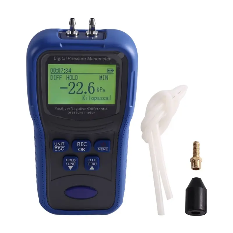 EYFL-Digital Differential Pressure Gauge,±206.8Kpa ,MAX/MIN/AVG,Data Logging,For Filter Pressure Drop Monitoring