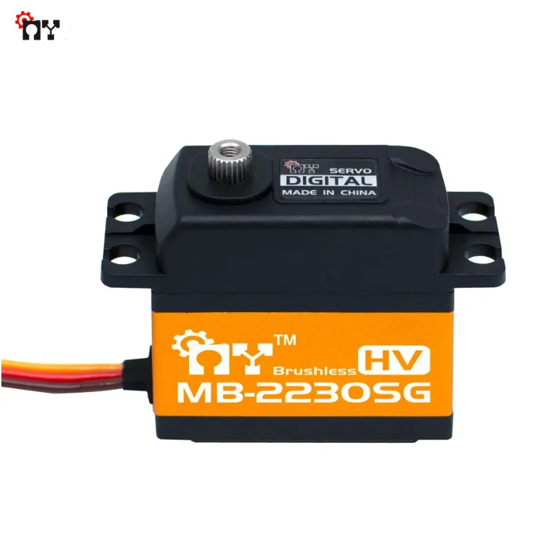 Servo digital MB-2230SG con cuerpo metálico - Engranajes estándar |   Alto voltaje de 7,4 V |   Para coches y robóticos RC a escala 1/10