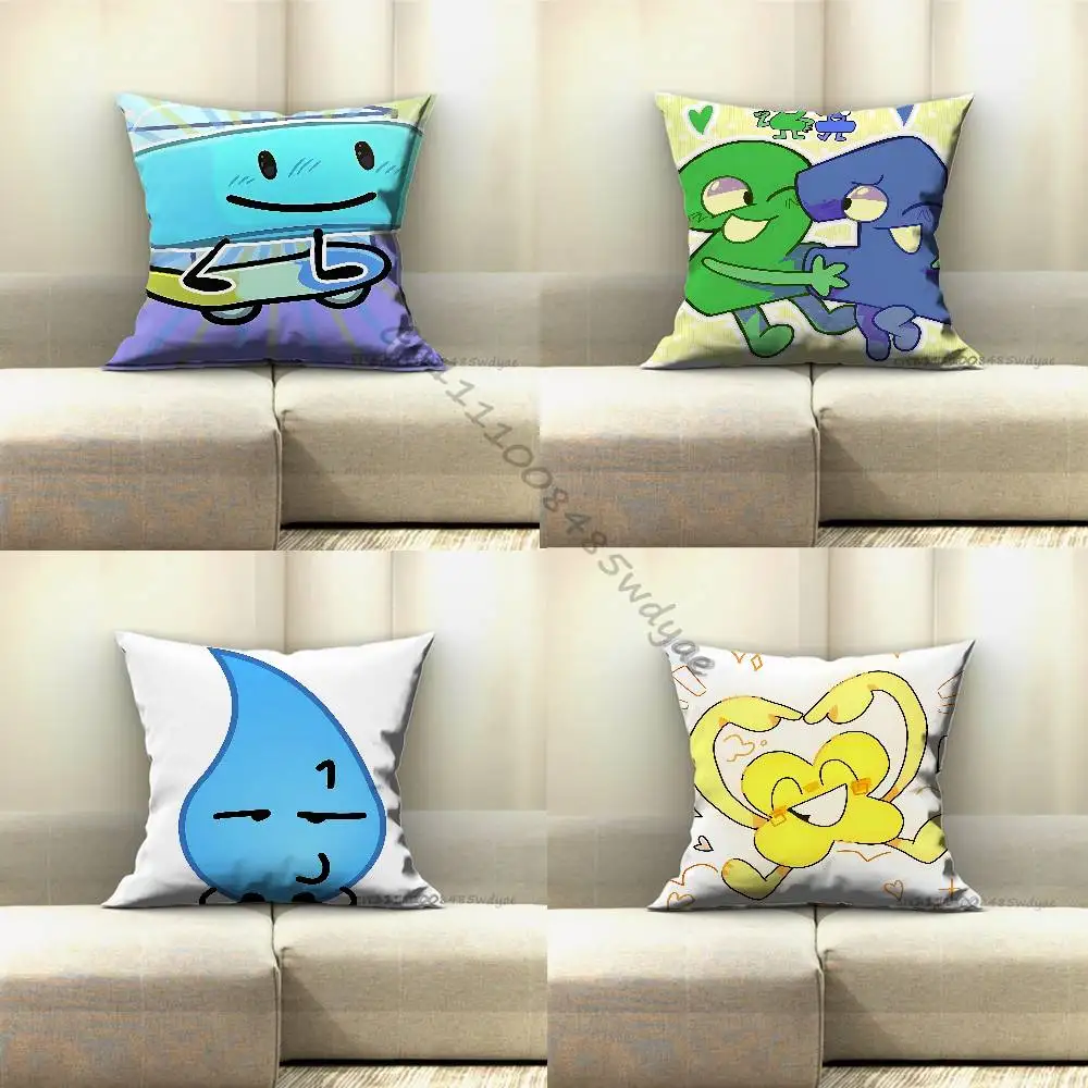 

B-Battle for Dream I-Island BFDI Custom Pillow Case Living Room Sofa Cushion Cover Suitable For Home Bedroom Room Decoration