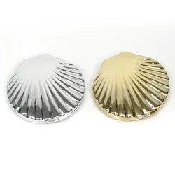 Shell Shaped Folding Makeup Mirror, Silver and Gold Shell Mirror, 1X/2X Double Sided Hand Mirror