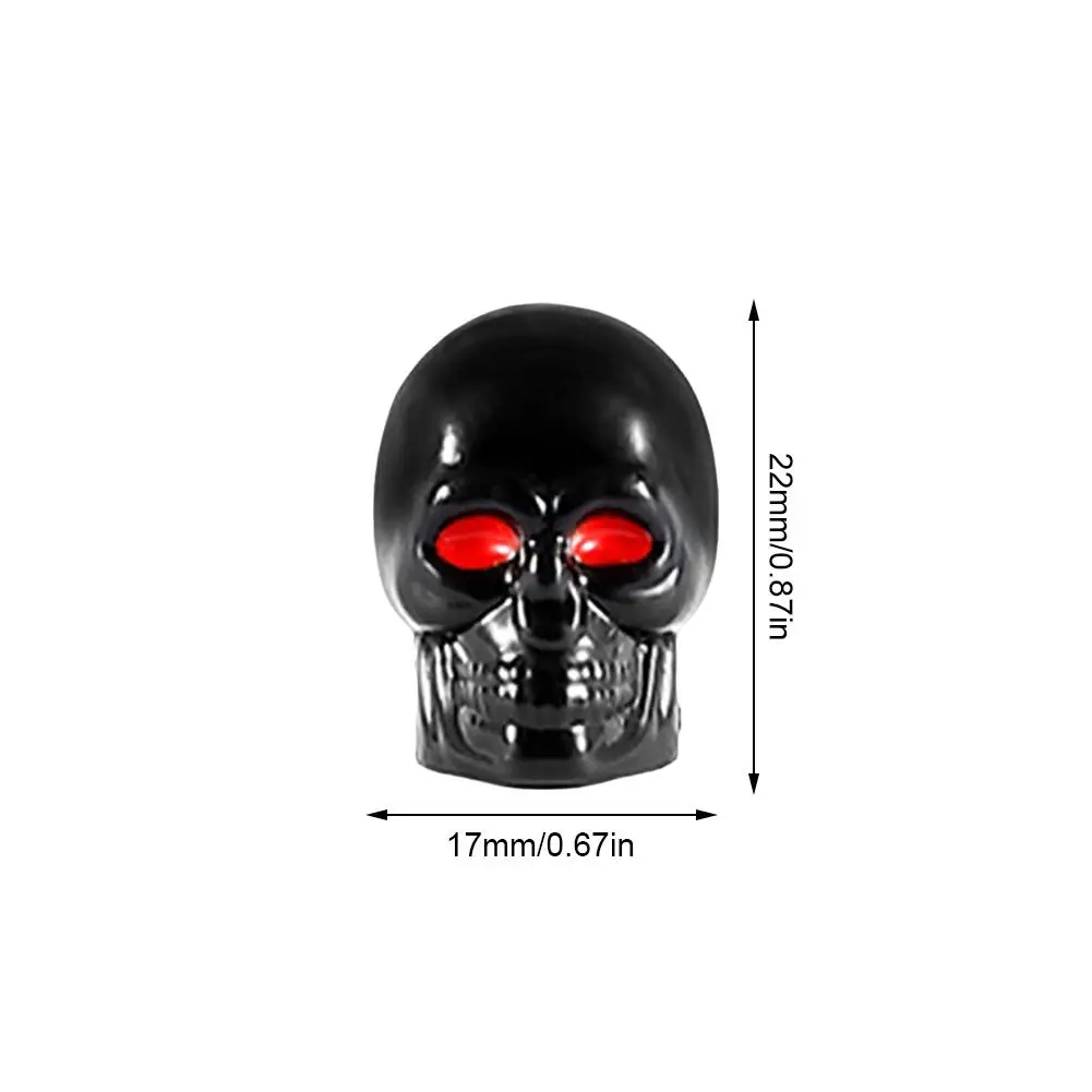 4pcs Car Motorcycle Wheel Tire Valve-Stem Caps Skull Funny Air Caps Cover Universal Truck Motorcycle Bike Car Tires Valve Stem