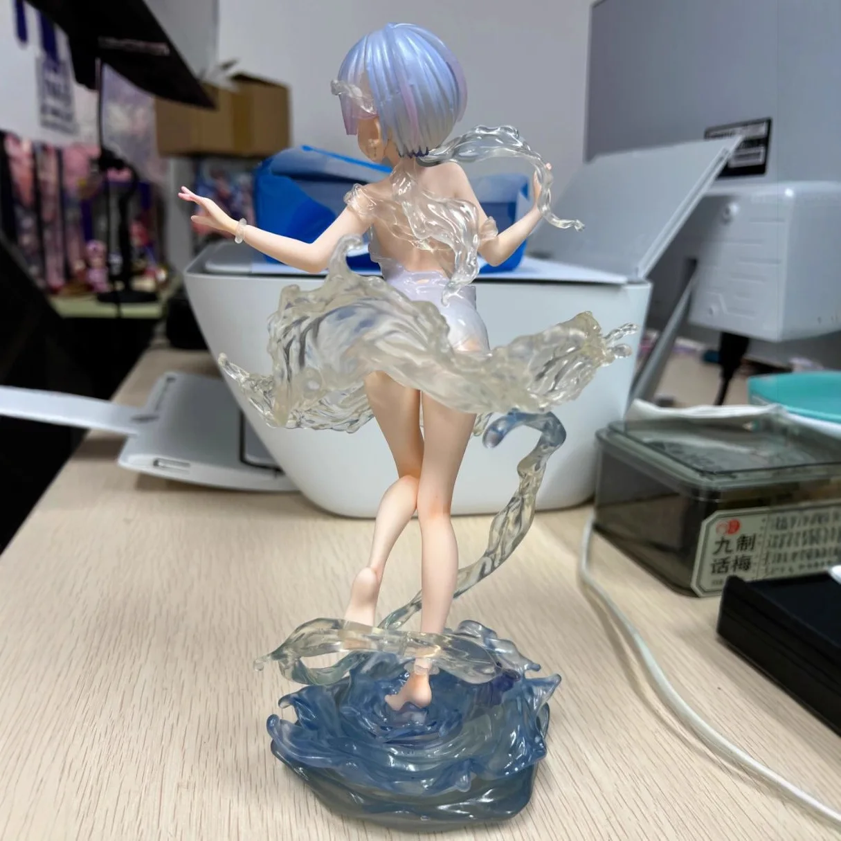 24 cm ReZERO commencer la vie dans un autre monde Rem Aquadress Anime figurines d'action faites à la main étui de bureau décoration ornement cadeau