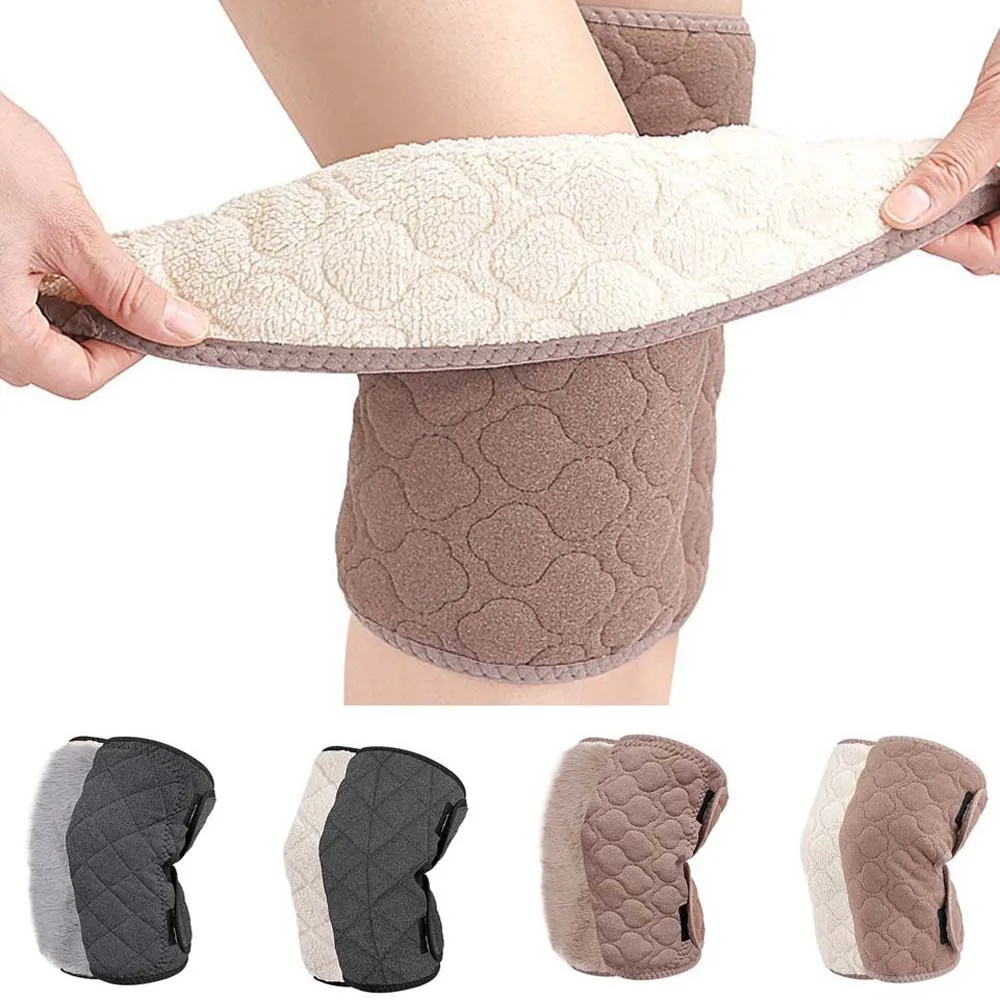 

Old Cold Legs Warm Knee Pads Injury Recovery Thickened Fur Compression Knee Pad Cashmere Forfend Cold Wind Sport Accessories