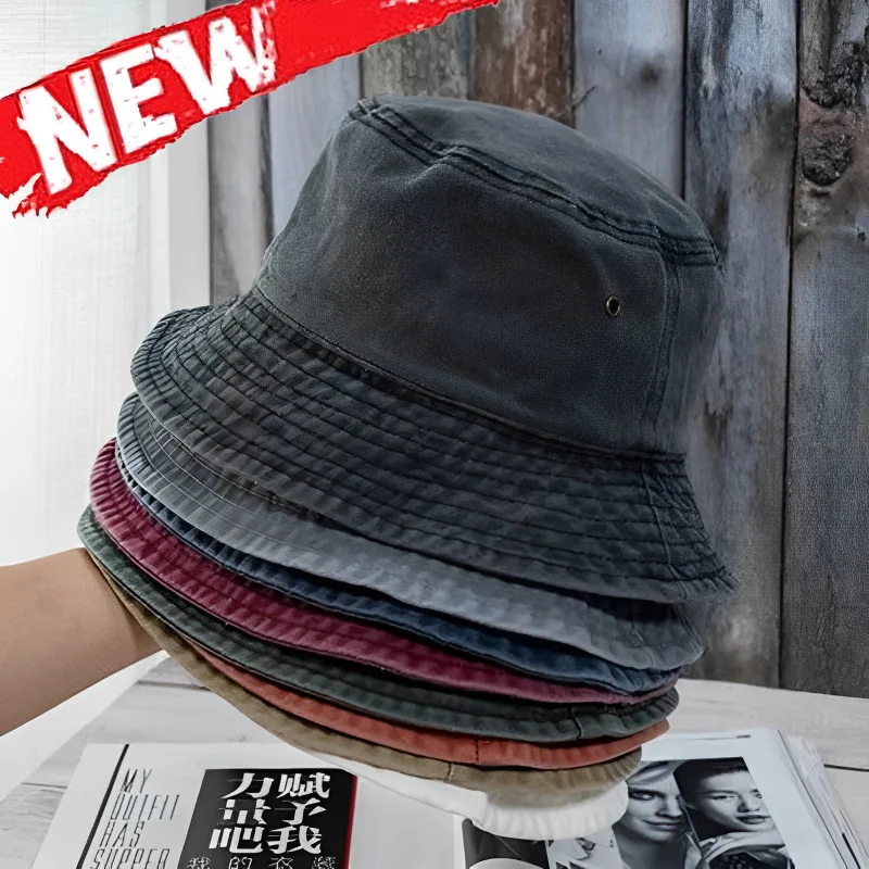 2023 Foldable Fisherman Hat Women Summer Cotton Bucket Hat Solid Color Denim Bucket Hats Bob Caps Hip Hop Gorros Men Women