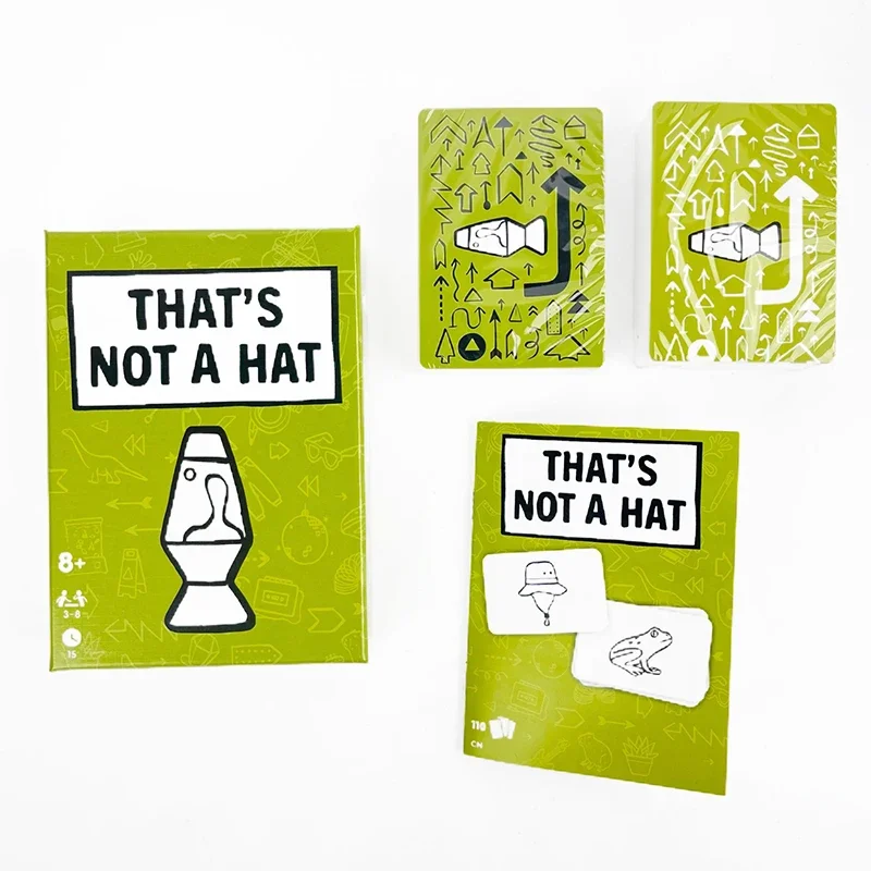 Conjunto exclusivo de jogo de festa feliz que não é um chapéu, jogo de tabuleiro superior com jogo de cartas básico estendido, jogo de mesa em inglês para 3-8 jogadores