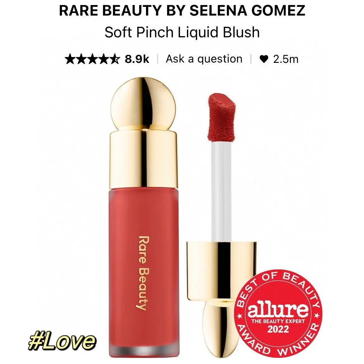 บลัชออน 3-in-1 Rare Beauty สำหรับแก้ม ตา ปาก เนื้อเนียนนุ่ม ติดทนนาน ใช้ได้หลายแบบ ขนาด 7.5 มล.
