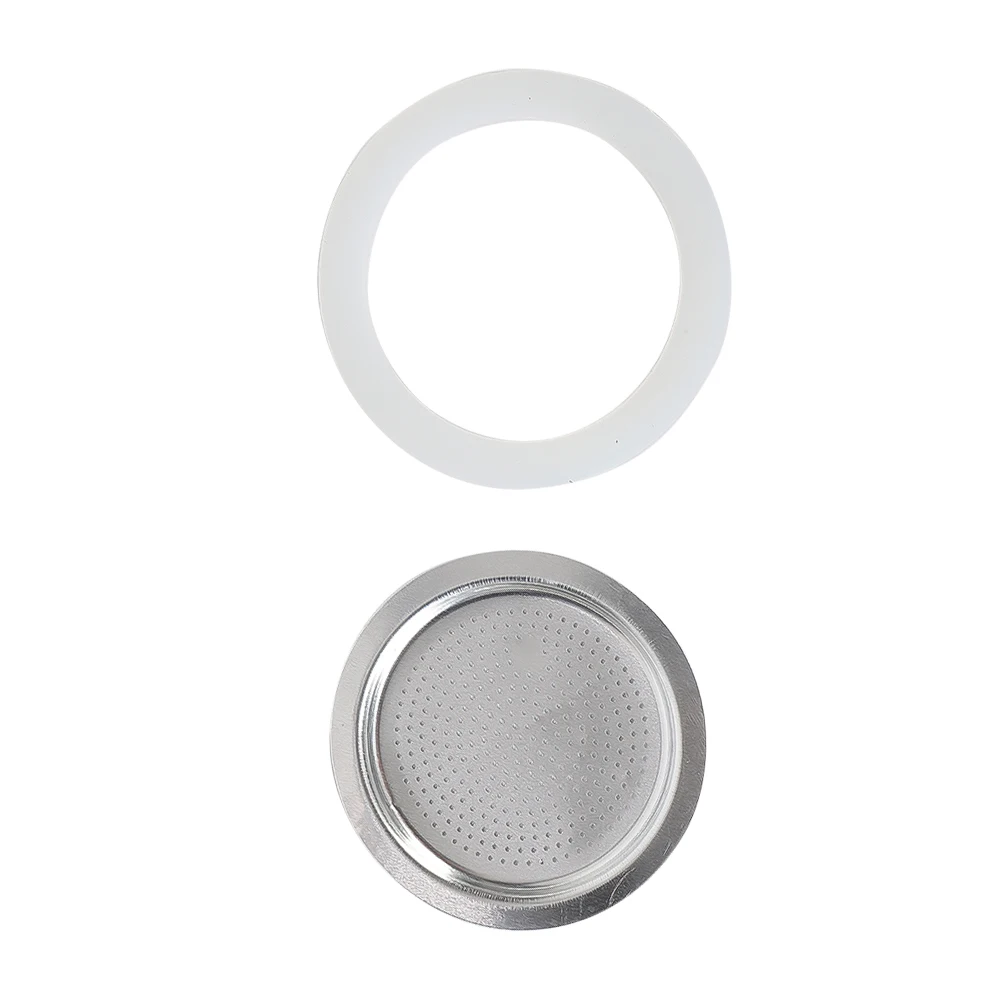 Gasket Seal With Sieve For Coffee Moka Stove Pot Top Silicone Rubber Seals For Italian Espresso Moka Pot Coffee Cups Parts