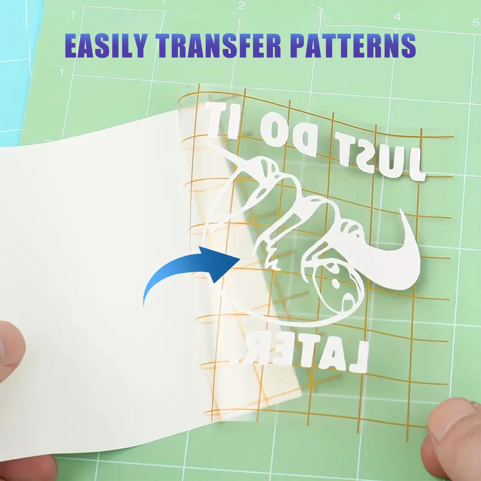 Clear Vinyl Transfer Paper Tape Roll w/Alignment Grid Application Tape for Silhouette Cameo, Adhesive Vinyl for Decals, Signs