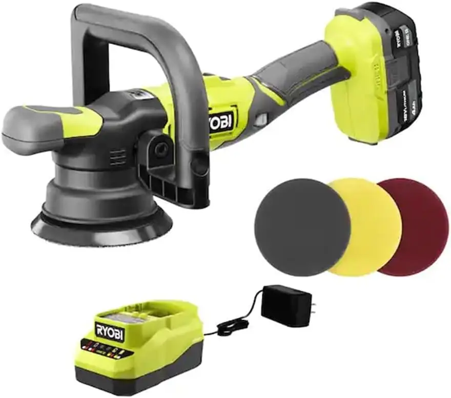 ONE+ 18V Cordless 5 in. Variable Speed Dual Action Polisher Kit with 4.0 Ah Battery and 18V Charger