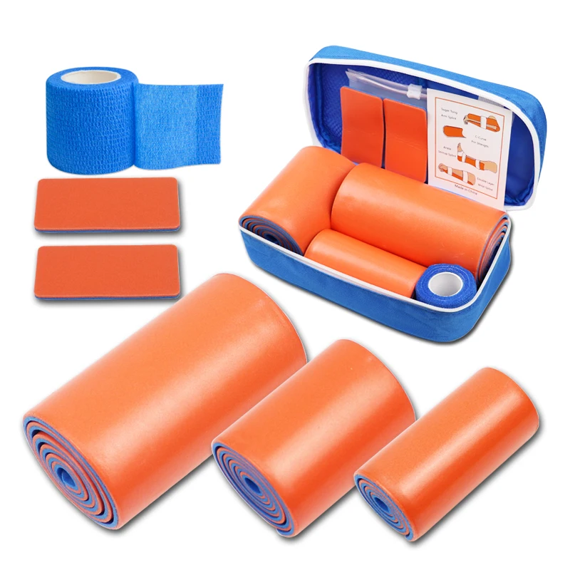 7PCS First Aid Survival Bandage Roll Pet Splint Leg Wrist Finger Arm Fixed Rescue Protection Fracture Fixation Emergency Set B1