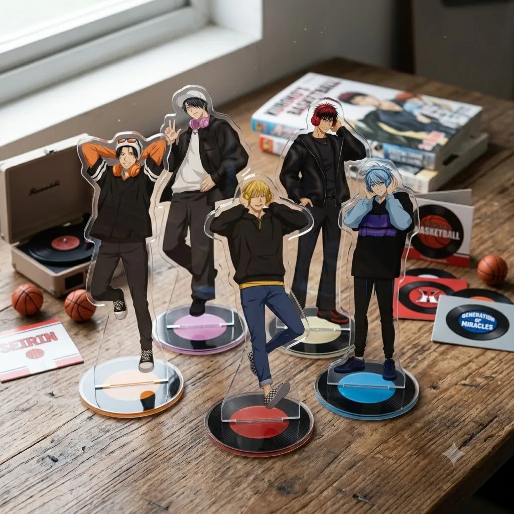 New Anime Kuroko's Basketball Acrylic Stand Figure Chibi Anime Standing Sign Model Plate Desk Decor Fans Gift Keychain