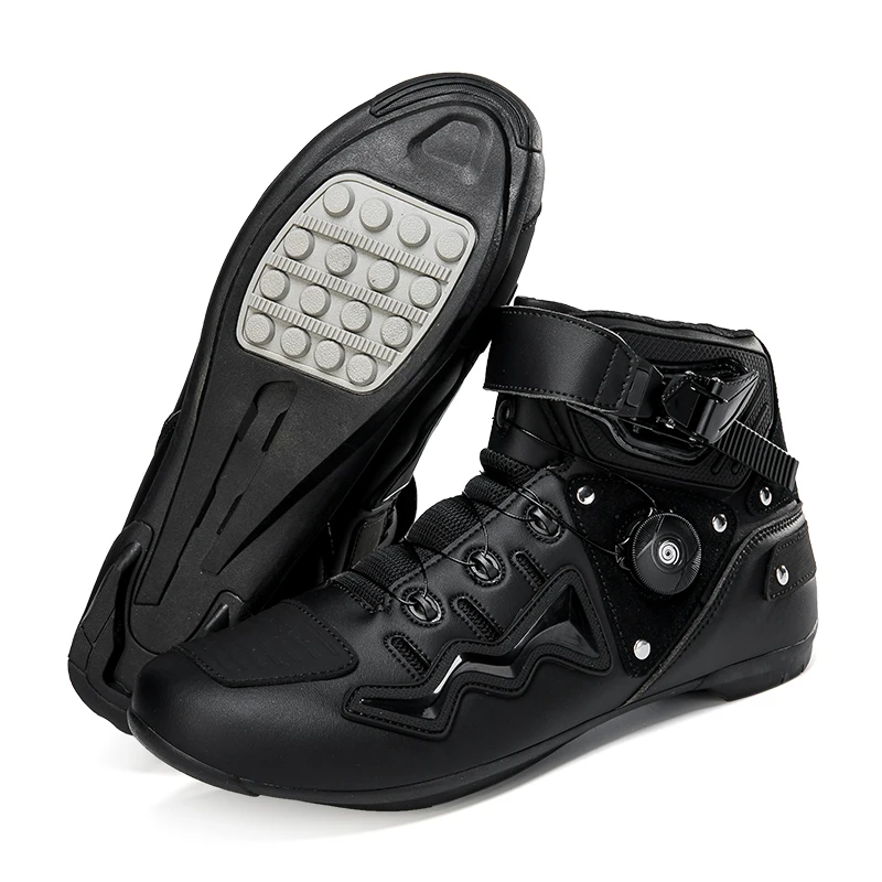 

Anti-slip Black Motorcycle Shoes Rotating Buckle Motocross Shoes Shift Anti-skid Pads Motorcycle Accessories Shock Absorption