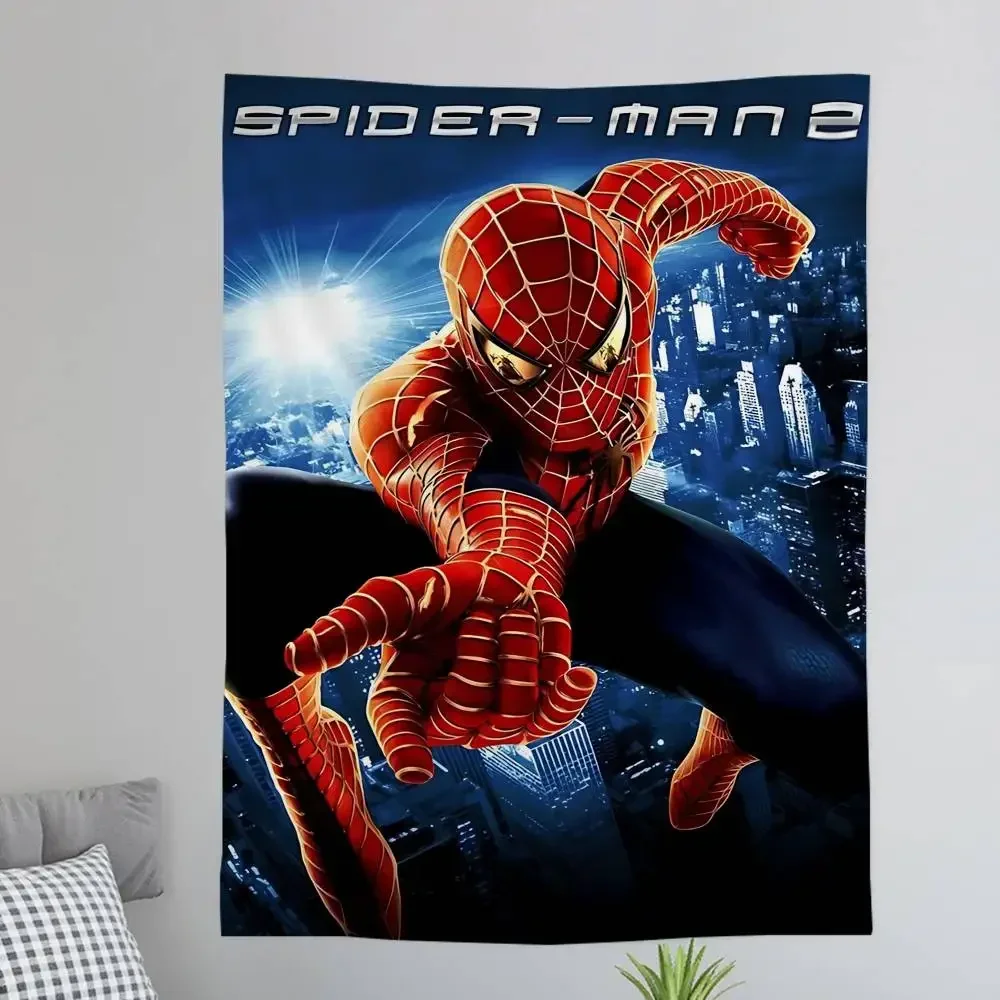 S-Spider Cartoon Man Printed Large Wall Tapestry Indian Buddha Wall Decoration Witchcraft Bohemian Hippie Wall Art Decor